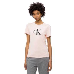 Calvin Klein dámské růžové tričko Monogram - L (901)